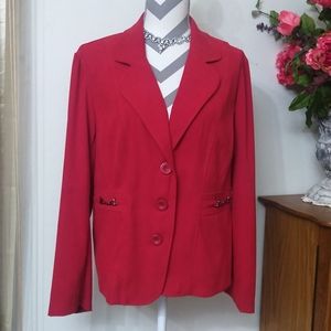Notations Red Blazer Jacket